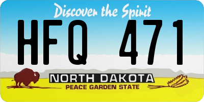 ND license plate HFQ471