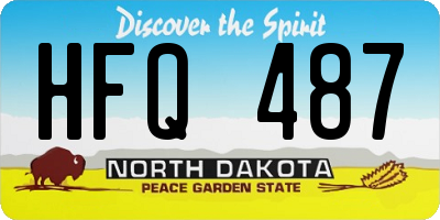 ND license plate HFQ487