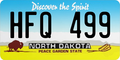 ND license plate HFQ499