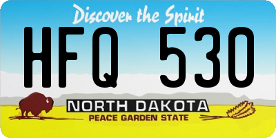 ND license plate HFQ530