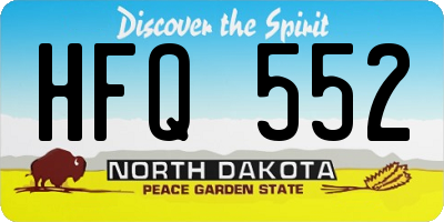 ND license plate HFQ552