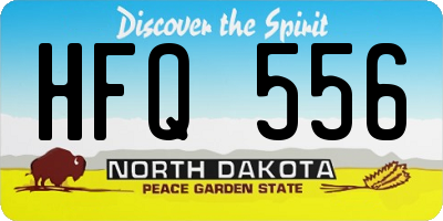 ND license plate HFQ556