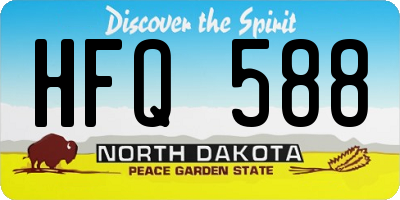 ND license plate HFQ588