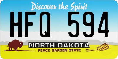 ND license plate HFQ594
