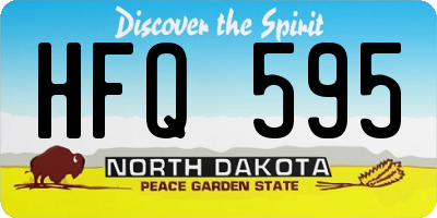 ND license plate HFQ595