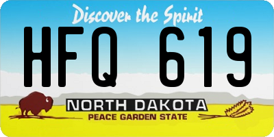 ND license plate HFQ619