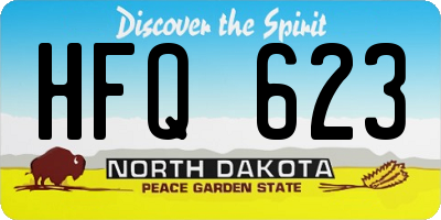 ND license plate HFQ623
