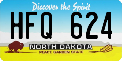 ND license plate HFQ624