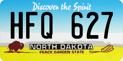 ND license plate HFQ627