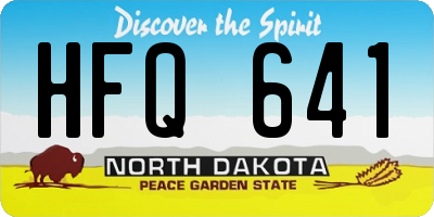 ND license plate HFQ641