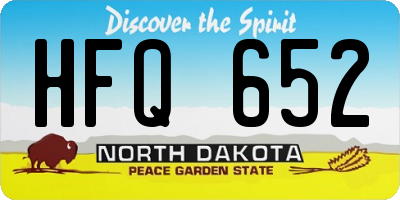 ND license plate HFQ652