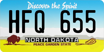 ND license plate HFQ655
