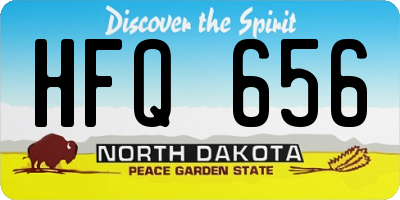 ND license plate HFQ656