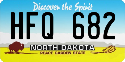 ND license plate HFQ682