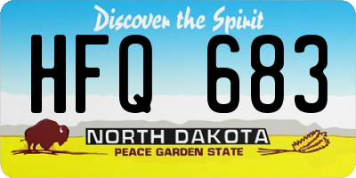 ND license plate HFQ683