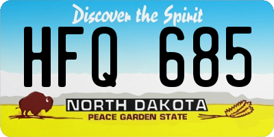 ND license plate HFQ685