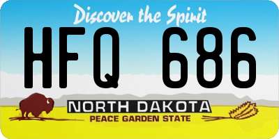 ND license plate HFQ686