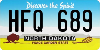 ND license plate HFQ689