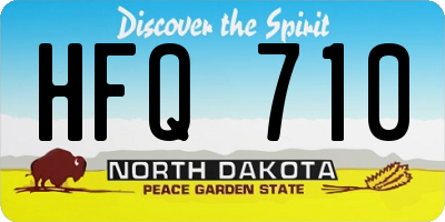 ND license plate HFQ710