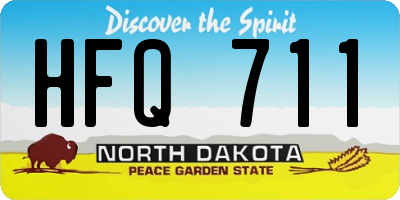 ND license plate HFQ711