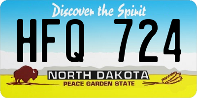 ND license plate HFQ724