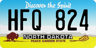 ND license plate HFQ824