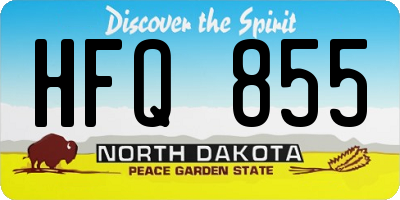 ND license plate HFQ855