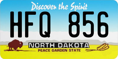 ND license plate HFQ856