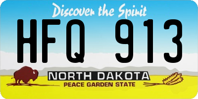 ND license plate HFQ913