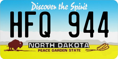 ND license plate HFQ944