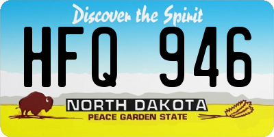 ND license plate HFQ946