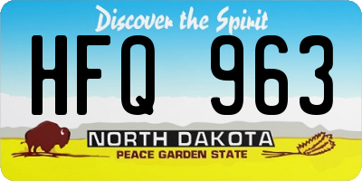ND license plate HFQ963