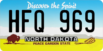 ND license plate HFQ969