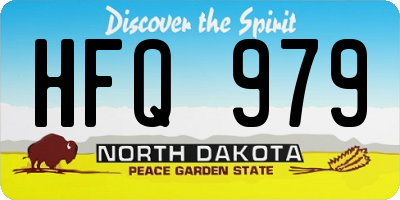 ND license plate HFQ979
