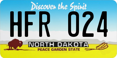 ND license plate HFR024