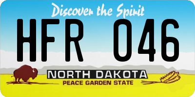 ND license plate HFR046