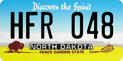 ND license plate HFR048