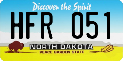 ND license plate HFR051