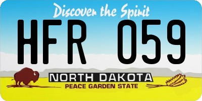 ND license plate HFR059