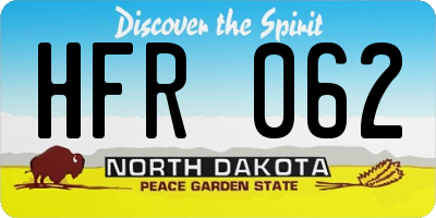 ND license plate HFR062