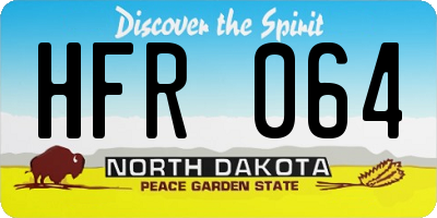 ND license plate HFR064