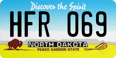 ND license plate HFR069