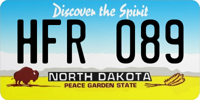 ND license plate HFR089