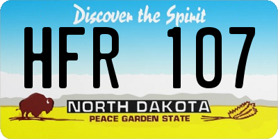 ND license plate HFR107