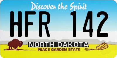 ND license plate HFR142