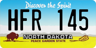 ND license plate HFR145