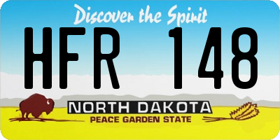 ND license plate HFR148