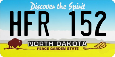 ND license plate HFR152