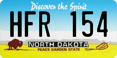 ND license plate HFR154