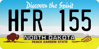 ND license plate HFR155
